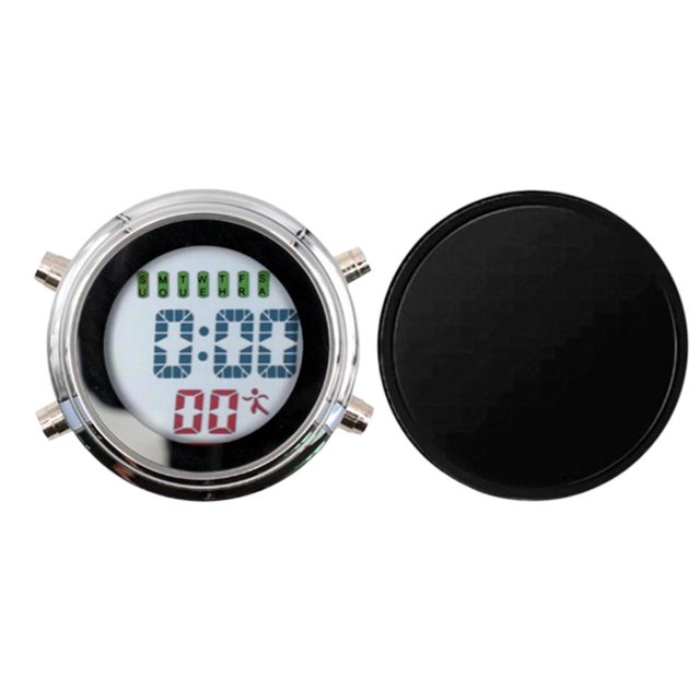 Abbracc Digital Alarm Clock Digital Clock Waterproof Radio Controlled Alarm Clock with -Black