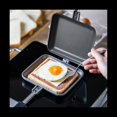 thumbnail image 4 of Sandwich Maker, Non-Stick Hot Sandwich Maker Grill Pans with Handle Aluminum Flip Pan for Home Kitchen,Black, 4 of 7
