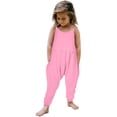 thumbnail image 2 of Girls Overall Sleeveless Jumpsuits Rompers for Girls Spaghetti Strap Rompers with Pockets Tween Girls Trendy Clothes 2T, 2 of 5