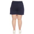 thumbnail image 3 of White Mark Women's Stretchy High Waist Longline Sweat Shorts, 3 of 5