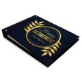 thumbnail image 2 of Darling Souvenir Blue Leaf Vine Frame Personalized Printed Retirement PartyGuestBookHardbound Cover Sign InBookRegistry Scrapbook-9 x 12 Inches, 2 of 5