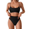 thumbnail image 1 of Womens High Waisted Swimsuits Bottom Padded Bathing Suits Bikini Sets Top Two Piece Swimwear Swimwears Tankinis Set S, 1 of 5