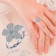 thumbnail image 4 of TIMIFIS Rings Knuckle Stacking Rings Fashion Square Blue Diamond Women's Ring Size 5-11 Rings for Women;Teen Girls;Man - Summer, 4 of 6