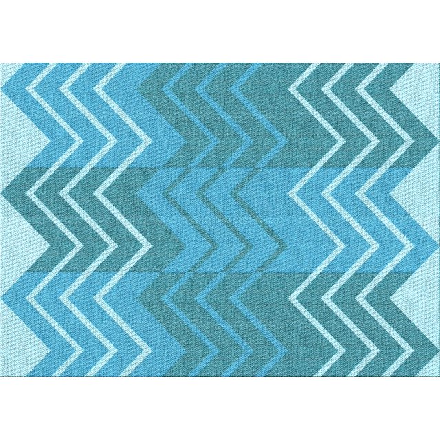 Ahgly Tapis Rectangulaire Lavable en Machine Intérieur Transitionnel Turquoise Foncé Vert, 8 Pieds x 10 Pieds