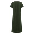 thumbnail image 5 of Robe Midi Décontractée à Manches Courtes et Col Rond pour Femmes avec Poches, 5 of 5