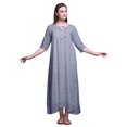 thumbnail image 1 of Bimba Lavande Bleu Floral Camélias en Floraison et Rose Maxi Vêtements de Nuit pour Femmes Été Chemises de Nuit Imprimées Très Grand, 1 of 5