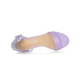 thumbnail image 4 of BLISSFUL STEP Women's Shoes Open Toe Block Heel Ankle Strap Sandals Purple 8, 4 of 7