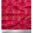 thumbnail image 1 of Soimoi Modal Satin Fabric Filigree Damask Print Sewing Fabric Yard 42 Inch Wide, 1 of 3