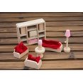 thumbnail image 1 of 11PCS Meubles en Bois Naturel Doll House Salon for (Ne Pas Inclure l'Oreiller Rouge), 1 of 5