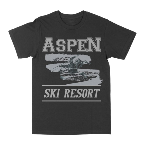Americana Collection Aspen Ski Resort Black 2X-Large T-Shirt