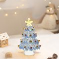 thumbnail image 4 of Christmas Tree Decorations,Mini Christmas Tree Glass Ornaments Small Glass Christmas Tree Christmas Miniature Mini Winter Figurines for Crafts Holiday Xmas Party Decor,Small Christmas Tree, 4 of 6