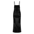 thumbnail image 4 of XZNGL Robe d'Été Ample pour Femmes Robe d'Été pour Femmes à Bretelles en Soie et Satin Queue de Poisson Ample et Confortable Robe Ample pour Femmes Été, 4 of 6