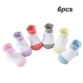thumbnail image 3 of 6 Pcs Bas pour Enfants avec Bonne Élasticité Confortables à Porter Style Simple Bonne Fabrication Chaussettes Assorties Fille 8-10, 3 of 6