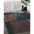 thumbnail image 3 of Ahgly Company Tapis d'Intérieur Lavable à la Machine, Carré, Transitionnel, Vert Noisette, Tapis de Zone, 6 Pieds Carré, 3 of 7