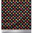 thumbnail image 1 of Soimoi Black Poly Georgette Fabric Donuts Food Decor Fabric Printed Yard 52 Inch Wide, 1 of 5