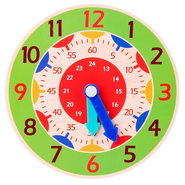 Montessori Wooden Clock Toy for Kids Learning with Hours Seconds Educational Games