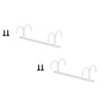 thumbnail image 1 of Oleegame 2PC Cups HolderMugs Under Drying Utensils 3 Hooks HangerWhite RacksBar Kitchen Mugs Sets CabinetCoffee Kitchen White, 1 of 9