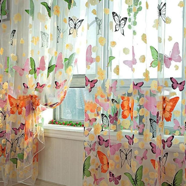 Rideau Rideau Papillon Chambre de Bébé Salon Rideau de Fenêtre Décoration