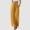 thumbnail image 2 of Women's High - Waisted Wide - Leg Chiffon Pants - Drawstring Elastic, Comfortable, Printed, Suitable for Multiple Occasions, S - XXL Sizes, 2 of 5