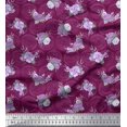 thumbnail image 1 of Soimoi Pink Rayon Fabric Circle & Peony Floral Printed Fabric 1 Yard 58 Inch Wide, 1 of 5