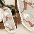 thumbnail image 3 of Christmas Holiday Burlap Ribbon Glitter Burlap printing elk webbing Ribbon with Wired Edge for Craft Projects  DIY  Decoration  Gift Wrap, 3 of 5