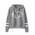 thumbnail image 1 of Meichang Chandail en Molleton pour Femmes Col Rond Manches Longues Chandail de Détente Mode Amour Graphique Chandails en Molleton Amples Épaules Tombantes, 1 of 4