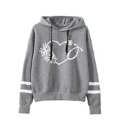 Rbaofujie Sweater Hoodie Womens Long Sleeve Stripe Hoodie Sweatshirt Hooded Pullover Tops Blouse Gray Womens Sweater Tops