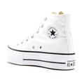 thumbnail image 3 of Converse Women's Chuck Taylor All Star Lift High Top Sneakers, White/Black/White, 6 Medium US, 3 of 5