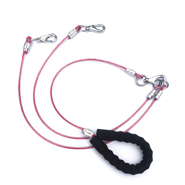 TopOne Laisse de Traction pour Chien avec Poignée Confortable, Extérieur, Antirouille, Anti-Morsure, en Fil d'Acier