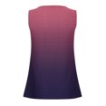 thumbnail image 4 of Yuyuzo Débardeurs pour Femmes Chemise Sans Manches Décontractée à Illets Col Rond Blouse Épaule Dégradé T-Shirts, 4 of 5