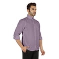 thumbnail image 3 of Bestman Formal Front Button Placket Solid Shirts For Mens Long Sleeve Regular Fit Shirt, 3 of 7