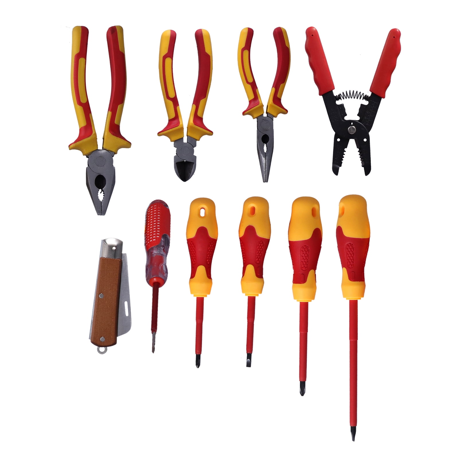Electrician Insulated Tool Set,10 Pcs Insulated Electrician Electrician Screwdriver Tool Set Insulated Screwdriver Set Smart Functionality