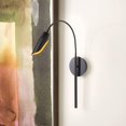 thumbnail image 2 of Fredrick Ramond Bowery Large One Light Integrated LED Wall Sconce Black Banker Brass, 2 of 2