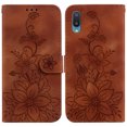 thumbnail image 2 of Compatible with Samsung Galaxy A02 Embossed Lily Wallet Case with Card Holder PU Leather Flip Cover, 2 of 5