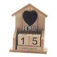 thumbnail image 2 of Desk Calendar Blocks Durable DIY Wood Perpetual Calendar Desktop Accessory Brown Brown Triangle Top, 2 of 8