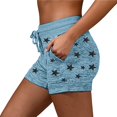 thumbnail image 3 of Women Soft And Comfy Activewear Starts Print Shorts With Pockets And  Drawstring, 3 of 6