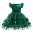 thumbnail image 1 of Zanarzt Robes de Noël pour Filles Robe de Fête de Noël Robe pour Filles Nœud Robe de Couleur Unie Robe pour Enfants Robe de Soirée Vert,11-12 Ans, 1 of 6