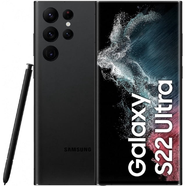 Refurbished Samsung Galaxy S22 Ultra 5G - 256GB – Phantom Black – 108MP Quad Rear & 40MP Front Camera - Fully Unlocked Smartphone - Fair Condition