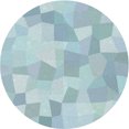 thumbnail image 1 of Ahgly Company Tapis Rond Lavable en Machine Intérieur Transitionnel Bleu Œuf, 9 Pieds Rond, 1 of 7