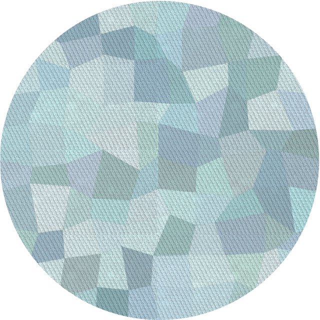 Ahgly Company Tapis Rond Lavable en Machine Intérieur Transitionnel Bleu Œuf, 9 Pieds Rond