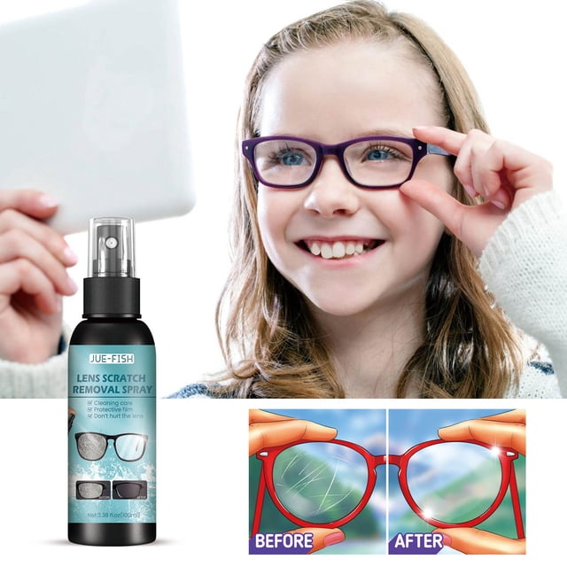 Meitianfacai New Lens Scratch Remover, Glass Scratch Repair Fluid, Glasses Cleaner Spray for Sunglasses Screen Cleaner Tools, 100ml/3.38fl oz(Multicolor)