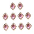 thumbnail image 2 of GUOOL 20x Round Crystal Rhinestone Diamante Flatback Buttons Embellishment Wedding DIY Pink Purple, 2 of 9