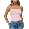 thumbnail image 2 of Weiqiqre Spring+Tops+for+Women Strapless Crop Tops Basic Backless Sleeveless Bandeau Going Out Cute 2025 Summer Clothes, 2 of 5
