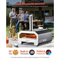 thumbnail image 2 of VEVOR Dual Fuel Pizza Oven Outdoor, 16 in Wood Fire & Propane Gas Pizza Oven, Portable Pellet & Propane Pizza-Maker with Thermometer, Iron Spray Black Shell Pizza-Cook for Outside Camping & Backyard, 2 of 9