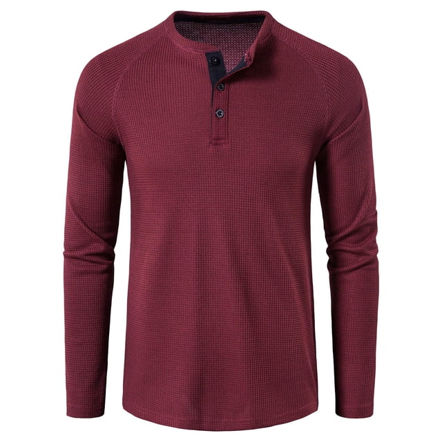CEHVOM T-shirt Ample à Manches Longues pour Homme, Col Rond, Couleur Unie, Chandail de Base