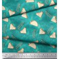 thumbnail image 3 of Soimoi Green polyester Crepe Fabric Text & Tacos Food Fabric Prints By Yard 52 Inch Wide, 3 of 5