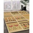thumbnail image 3 of Ahgly Company Machine Washable Indoor Round Transitional Orange Area Rugs, 5' Round, 3 of 7