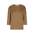 thumbnail image 3 of FAIWAD Womens 3/4 Sleeve Tunic Tops Solid Color Round Neck Shirt Soft Lightweight Loose Top with Chest Pockets, 3 of 5