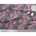 thumbnail image 3 of Soimoi Poly Georgette Fabric Leaves & Tulip Flower Print Fabric by Yard 42 Inch Wide, 3 of 3