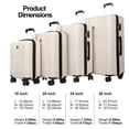 thumbnail image 3 of Travelhouse Ensemble de 4 Pcs de Valises Rigides, Valise Rigide Légère avec Cadenas TSA et Roues Pivotantes, Blanc, 3 of 6